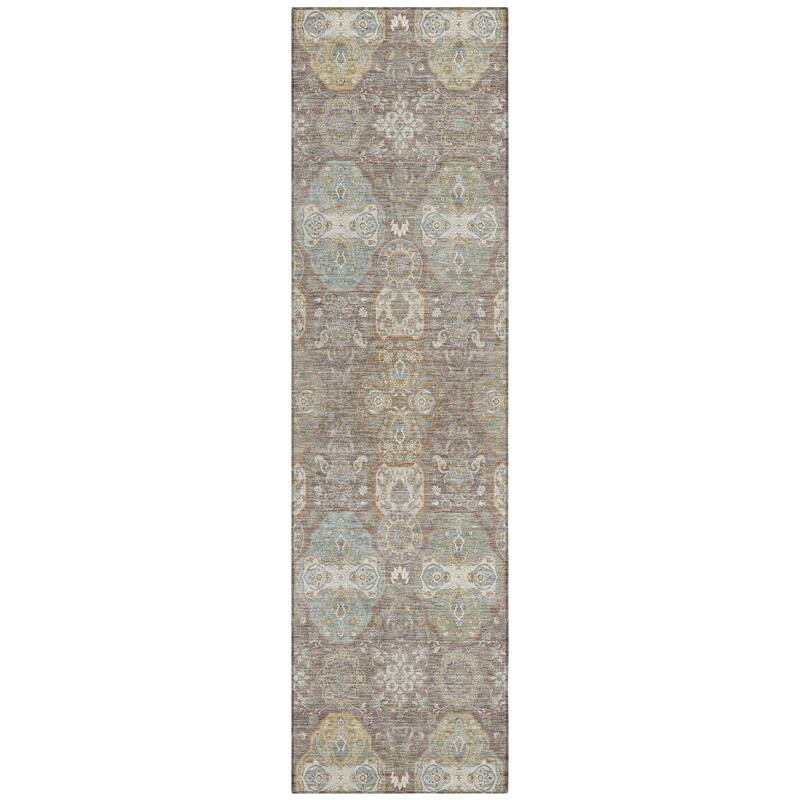 Machine Washable Indoor/ Outdoor Traditional Tracey Chantille Rug