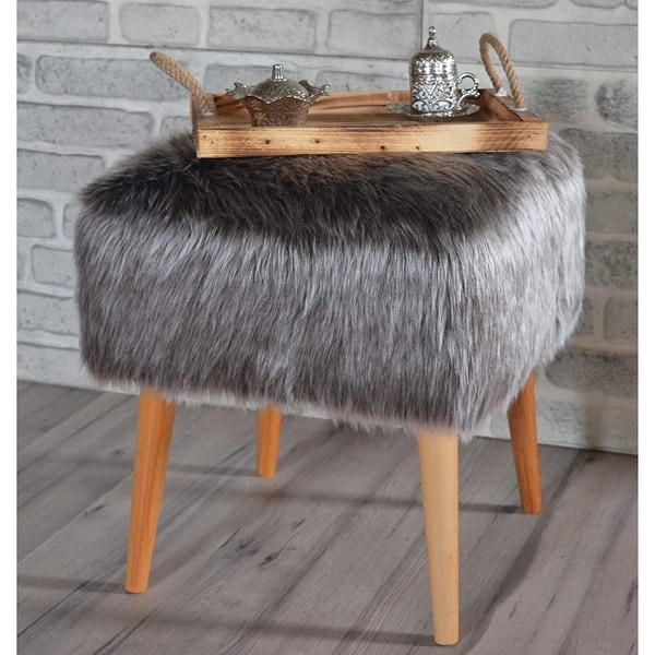 Fur top stool sale