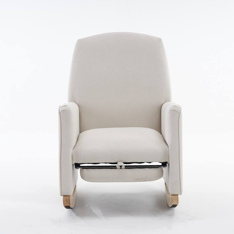 Modern Nursery Rocking Chair With Adjustable Footrest