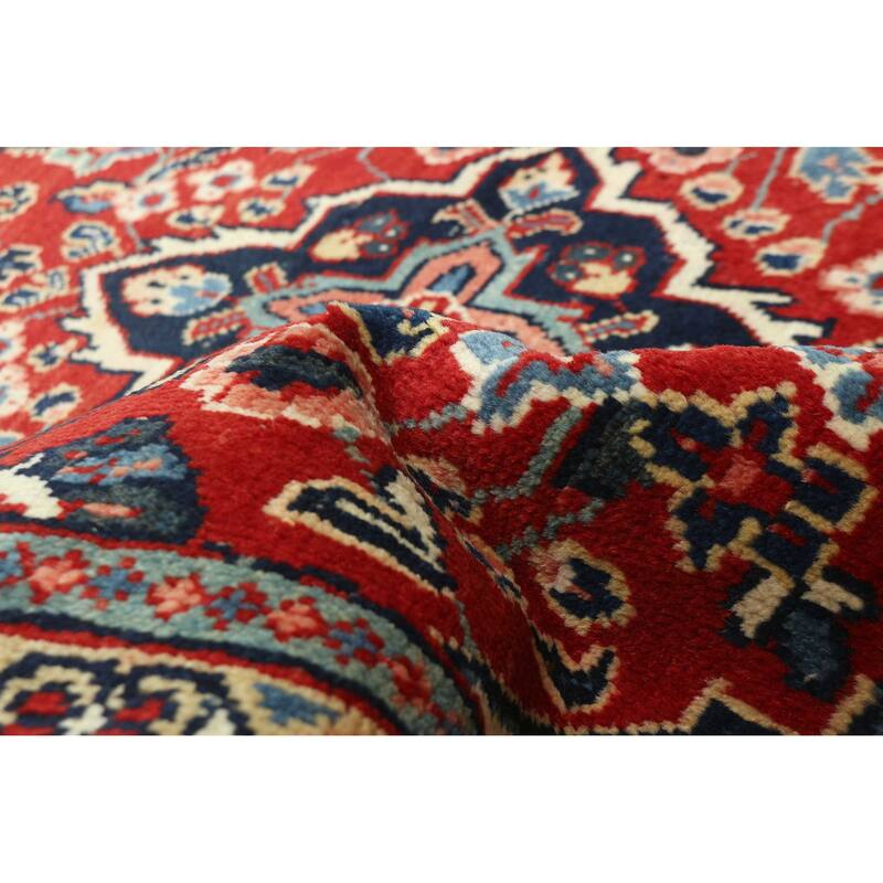 ECARPETGALLERY Hand-knotted Andelz Red Wool Rug - 3'5 x 4'10