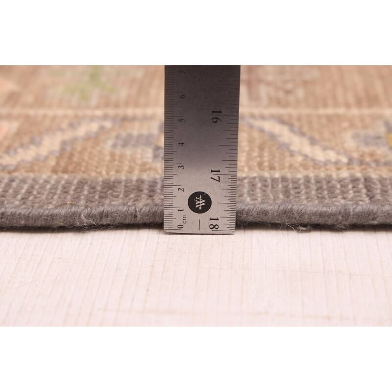 ECARPETGALLERY Hand-knotted Modern Oushak Dark Grey Wool Rug - 8'9 x 11'11