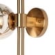 preview thumbnail 38 of 44, Bola Modern Gold 3-Light Chandelier Orb Glass Vanity Lights Wall Sconces