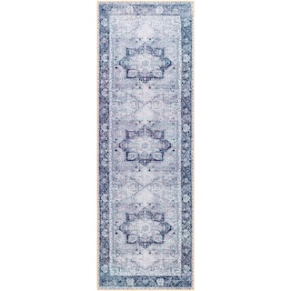 Livabliss Riya Vintage Medallion Machine Washable Area Rug