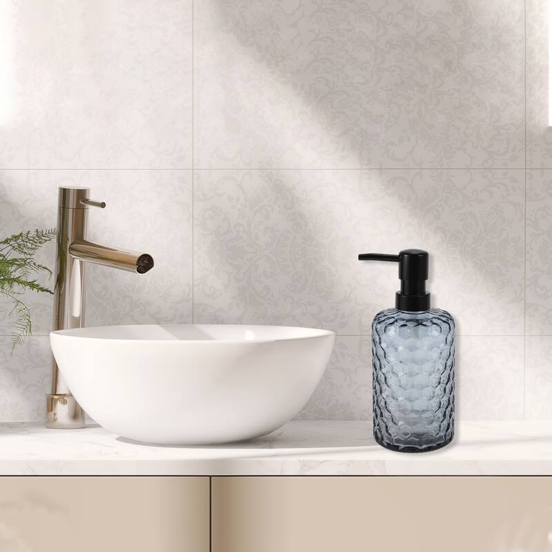 Simple Cylindrical Soap Pump Dispenser for Bathroom 500ml 1 Pcs - Gray Black