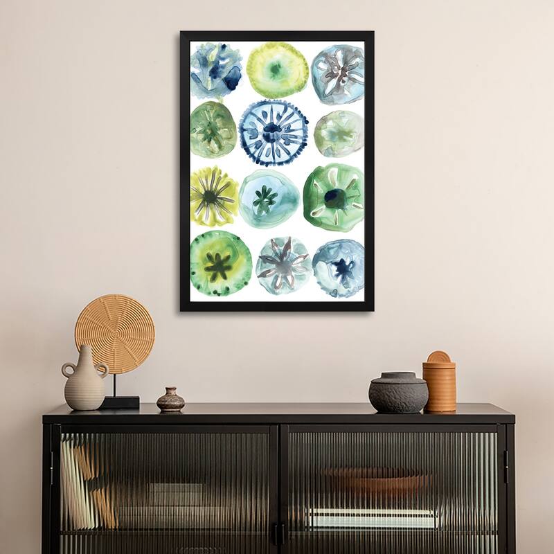 Sea Urchin Assortment II Premium Framed Poster by June Erica Vess