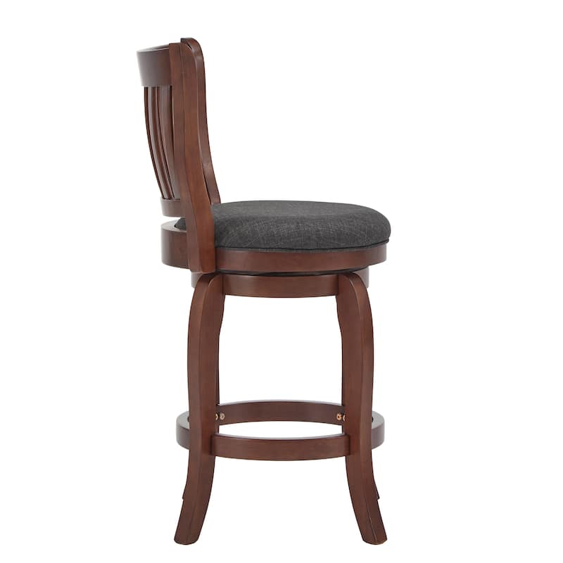 Ali Modern Linen High Back Swivel Stool by iNSPIRE Q Classic