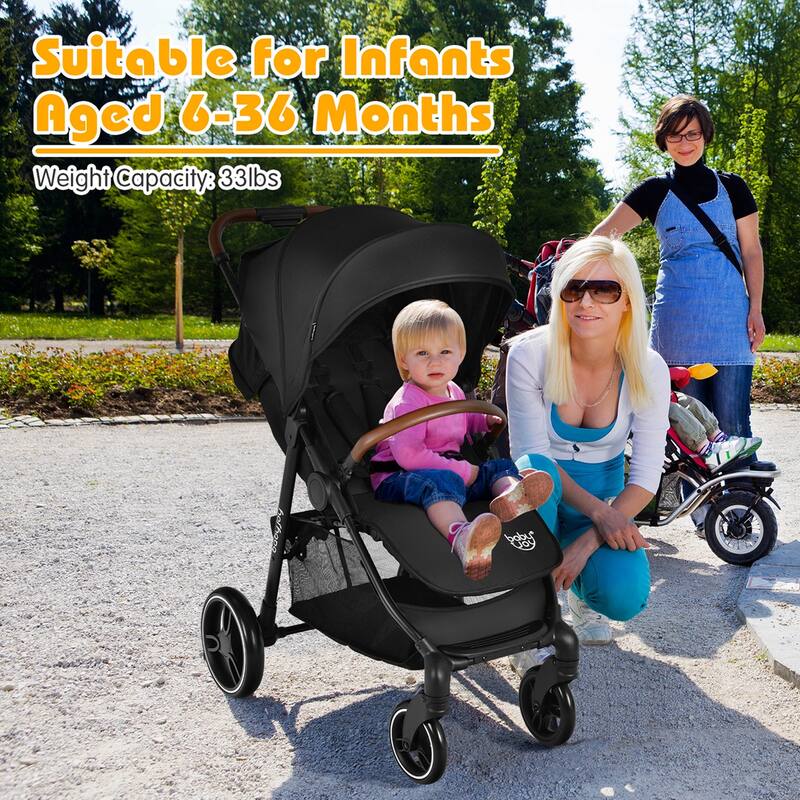 Costway High Landscape Baby Stroller Pushchair w/ Footmuff & - See Details