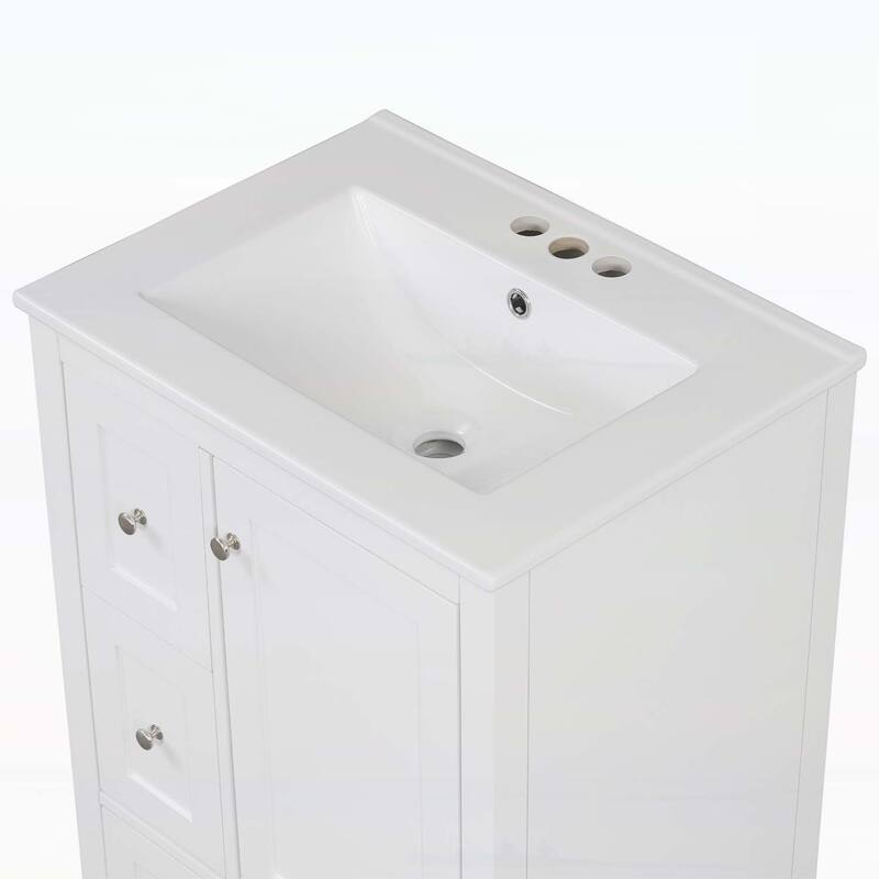 Freestanding Vanity Set with Storage,Adjustable Shelf