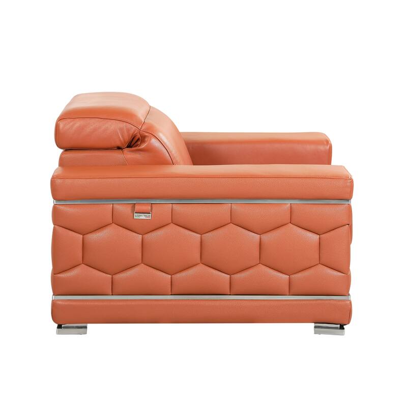 Top Grain Italian Leather Loveseat
