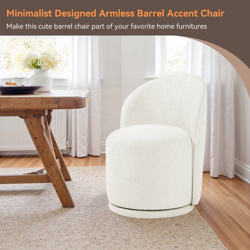 23" W Upholstered Swivel Side Chair for Dining Room Set of 2