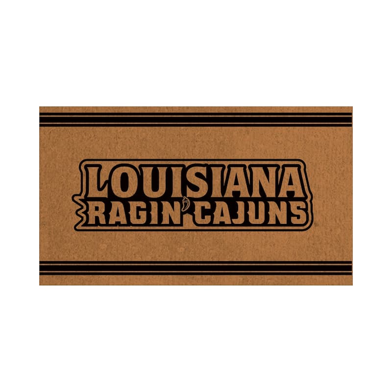 University of Louisiana-Lafayette Monochrome Indoor/Outdoor Coir Door Mat - 28" x 16"