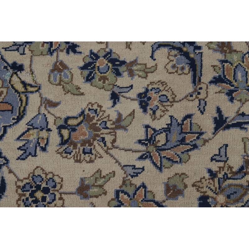 Traditional Kashan Persian Vintage Area Rug Handmade Wool Carpet - 8'0" x 12'3"