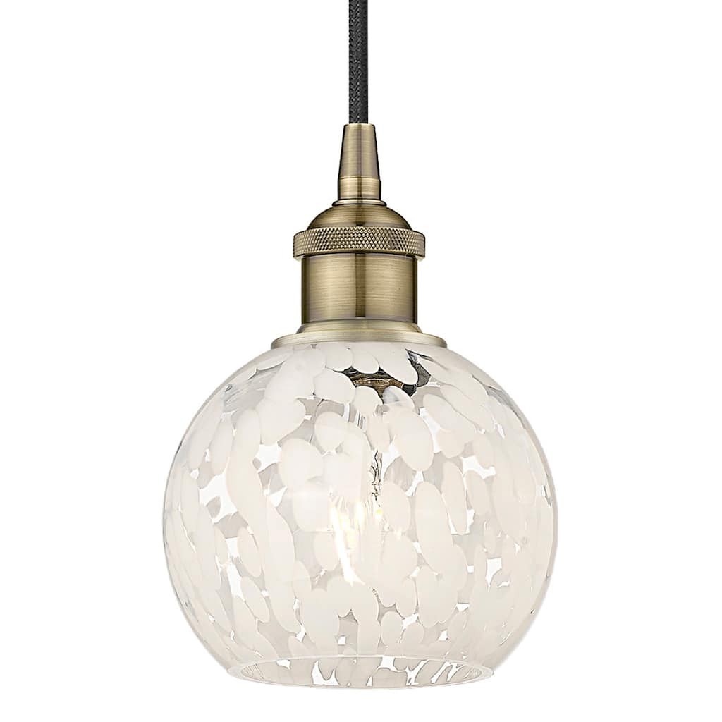 Innovations Lighting 616-1P 8 6 White Mouchette Pendant White