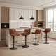 preview thumbnail 13 of 27, Art Leon Faux Leather Adjustable Swivel Barstool, Set of 4