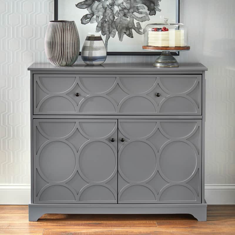 Simple Living Dawson Circle Front Cabinet - Charcoal Grey