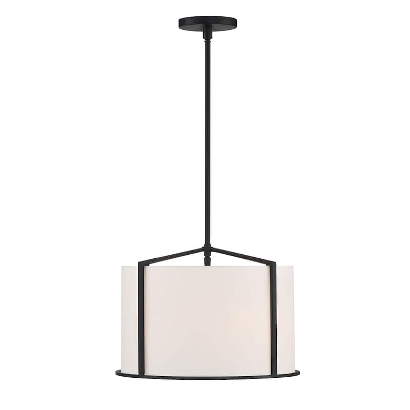 Carlyn 4 Light Black Pendant - 16'' W x 12.25'' H