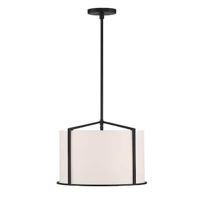 Carlyn 4 Light Black Pendant - 16'' W x 12.25'' H