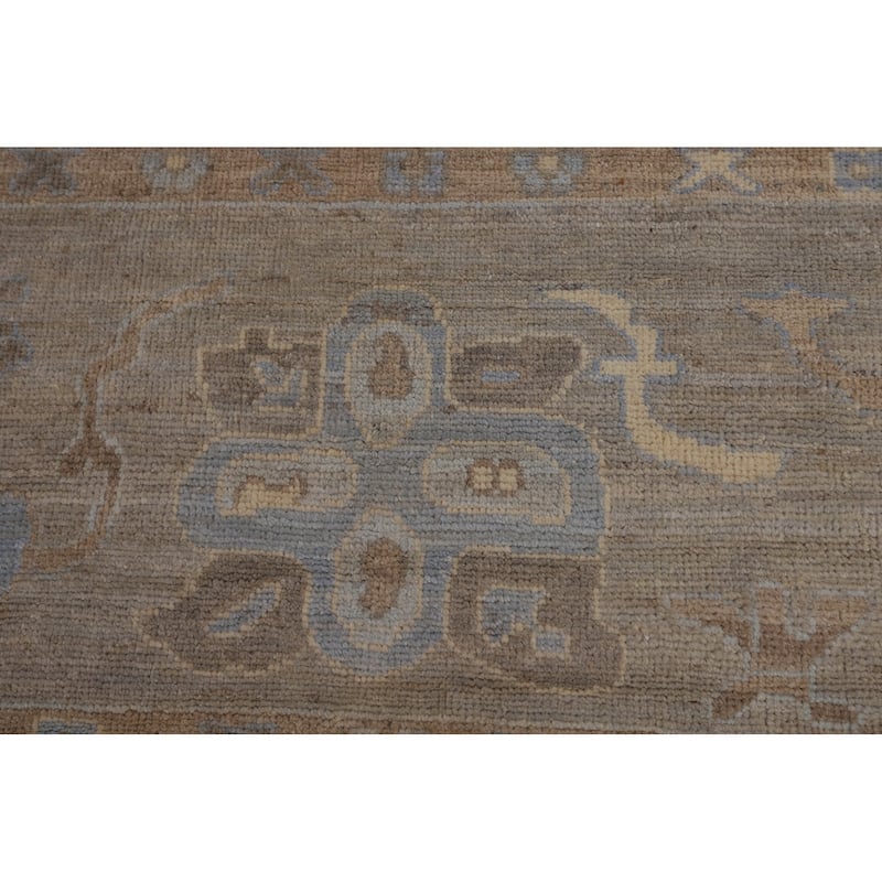 Blues & Grays Oushak Turkish Large Rug Handmade Wool Carpet - 10'1"x 13'11"