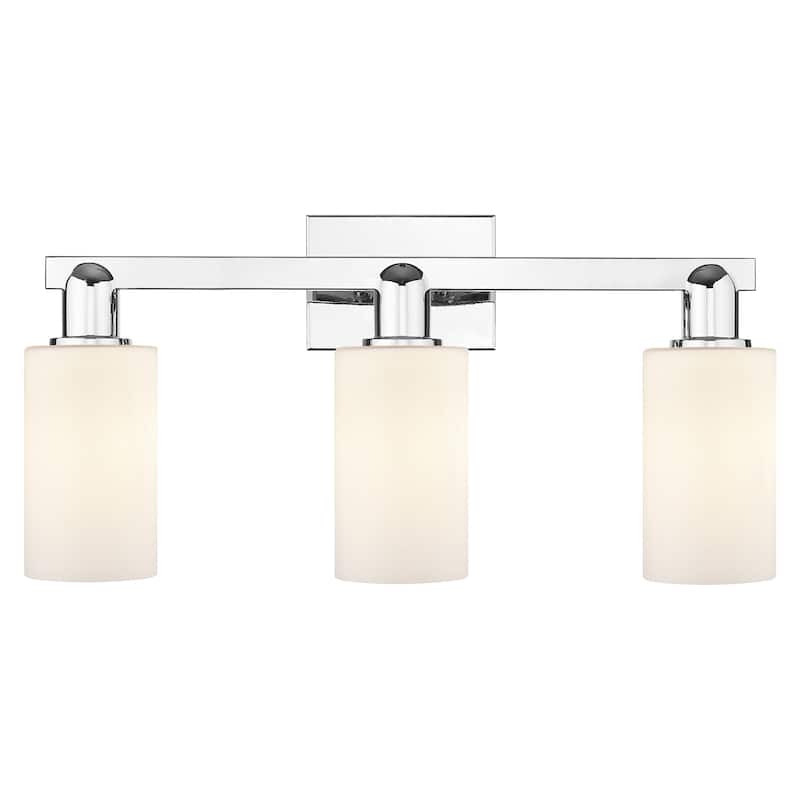 Innovations Lighting 716-3W-11-23 Clymer Vanity Clymer 3 Light 23" - Polished Chrome / Matte White