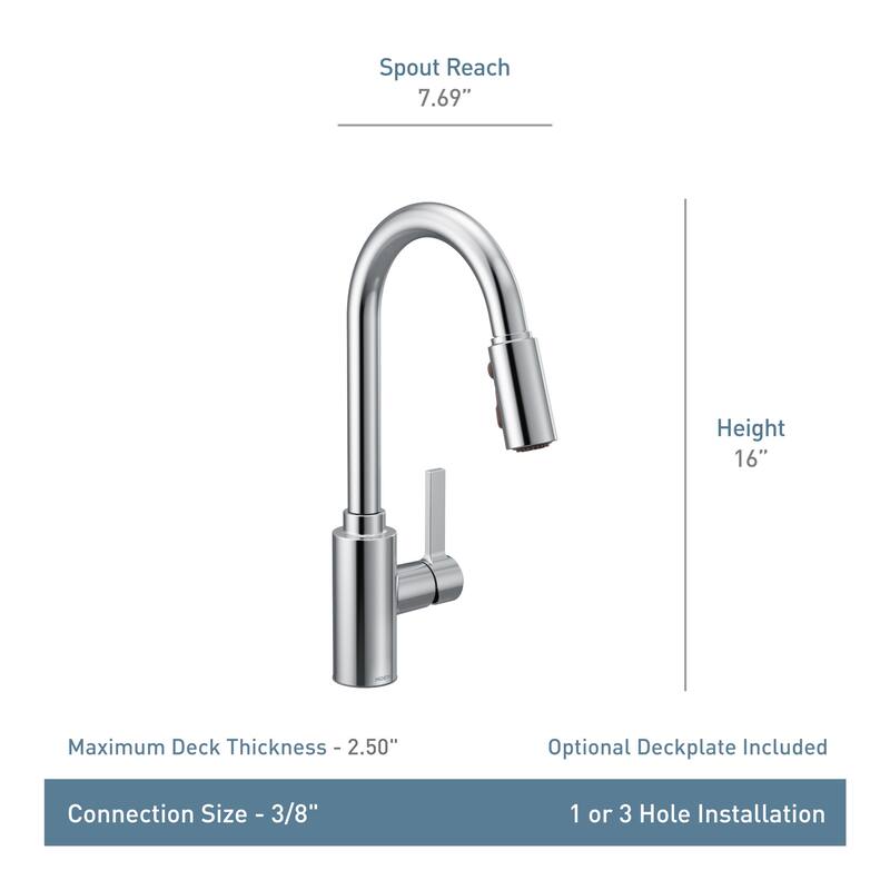 Moen Genta LX Pull-Down Spray Kitchen Faucet with PowerClean