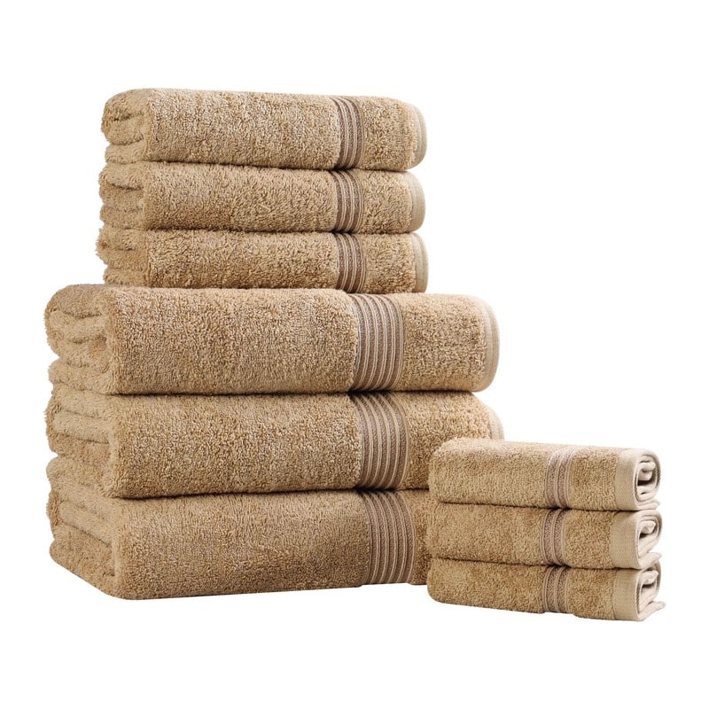 Superior Heritage Egyptian Cotton Absorbent 9-Piece Towel Set