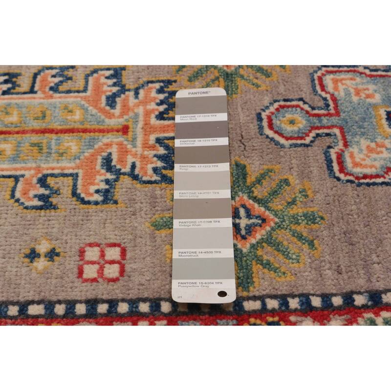 ECARPETGALLERY Hand-knotted Uzbek Ghazni Taupe Wool Rug - 2'8 x 9'6