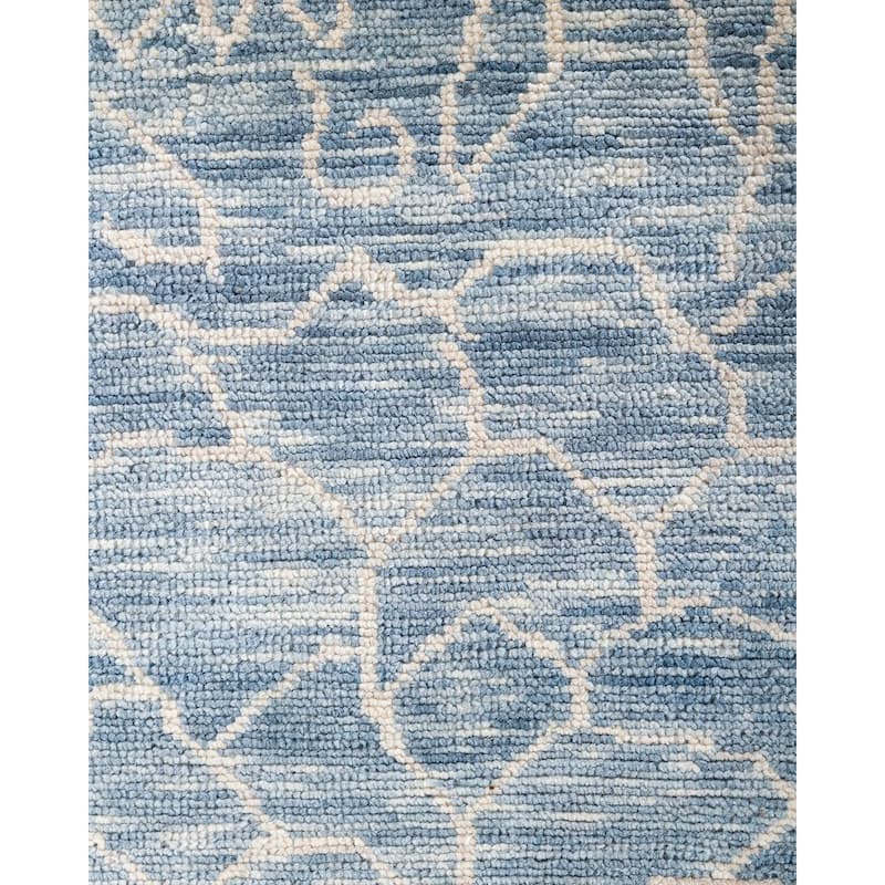 Modern One-of-a-Kind Handmade Area Rug - Gray, 7' 10" x 9' 9" - 7' 10" x 9' 9"