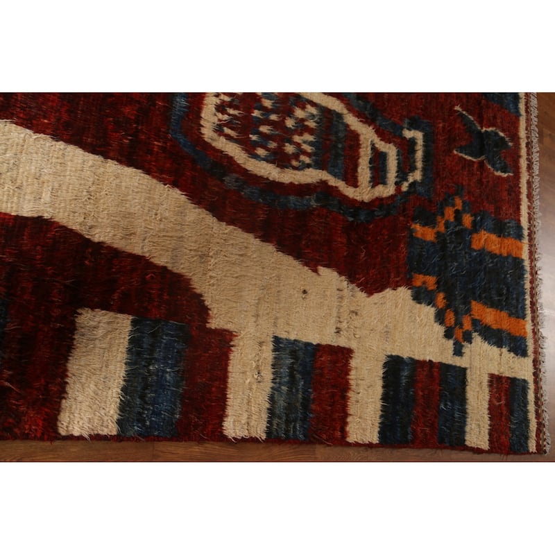 Tribal Geometric Moroccan Wool Area Rug Hand-knotted Oriental Carpet - 8'2" x 10'3"
