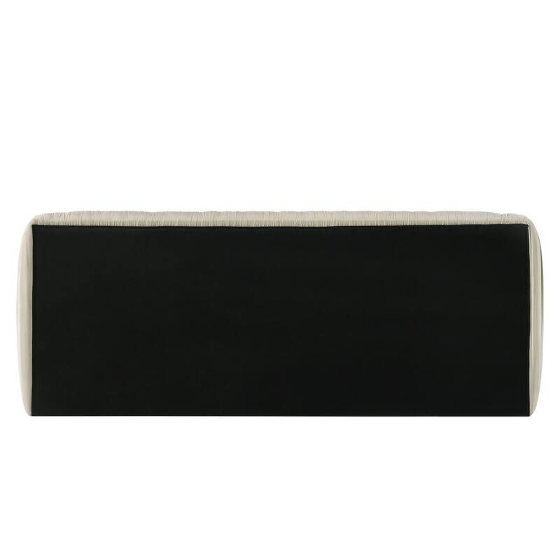 Furniture of America Henrietta Modern Velvet Upholstered Low Profile Queen Platform Bed