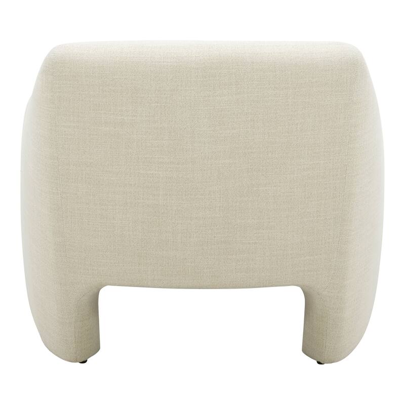 NADAAL STUDIOS Saylor Accent Chair, Textured Woven Fabric Upholstery with Solid Wood Frame, Shadowed Grey