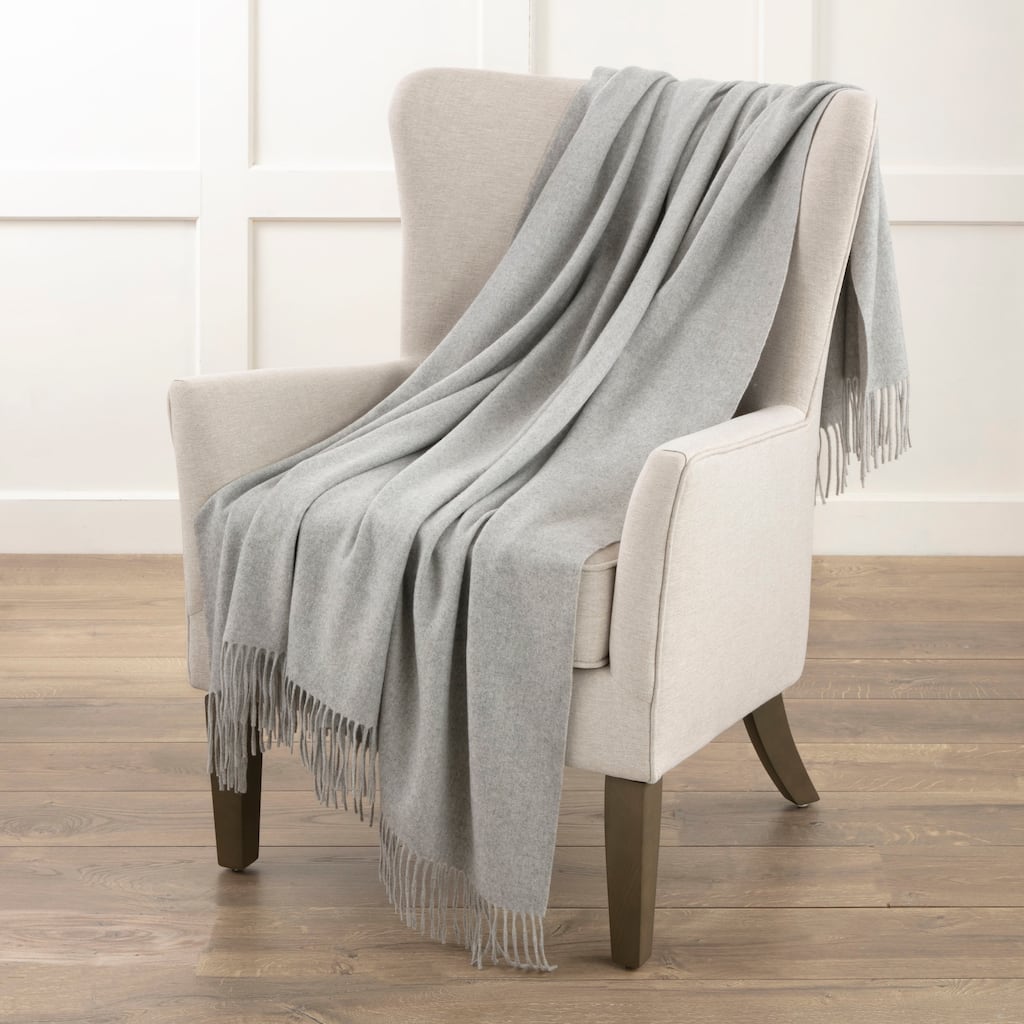 Luxor Cashmere Gray Throw