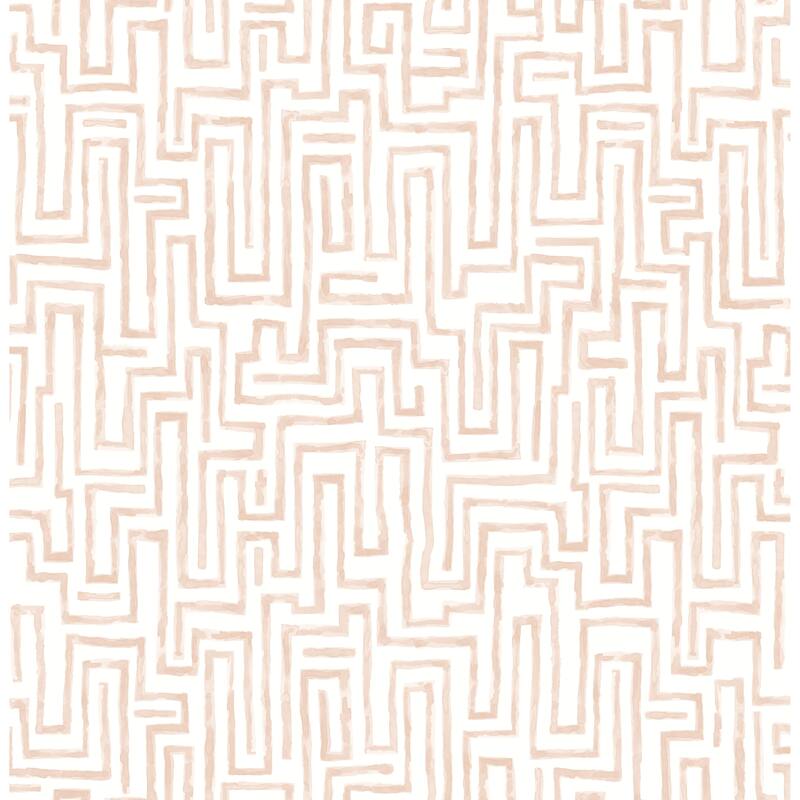 A-Street Prints Ramble Blush Geometric Wallpaper