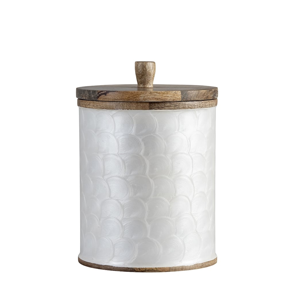 Mango Wood Canister Set of 2 Nested Pack