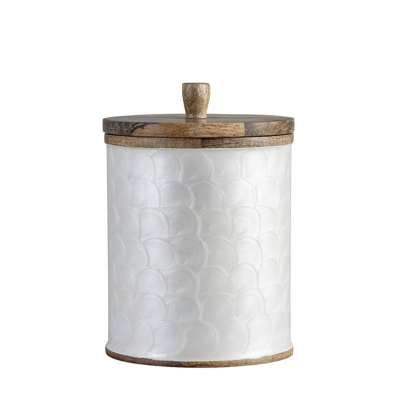 Mango Wood Canister Set of 2 Nested Pack