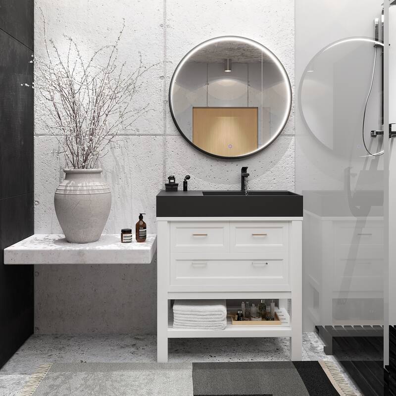 Amelia 36" - 72" Solid Surface Bathroom Vanity Top