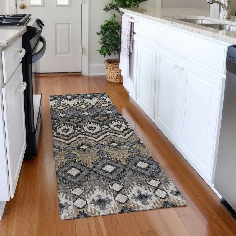 Premium Washable Super Soft Modern Global Mayfield Rug - Desert - 2' 3" x 7' 6" - Runner
