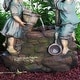 preview thumbnail 6 of 7, Children at the Well Outdoor Water Fountain Water Feature w/ LED - 39"