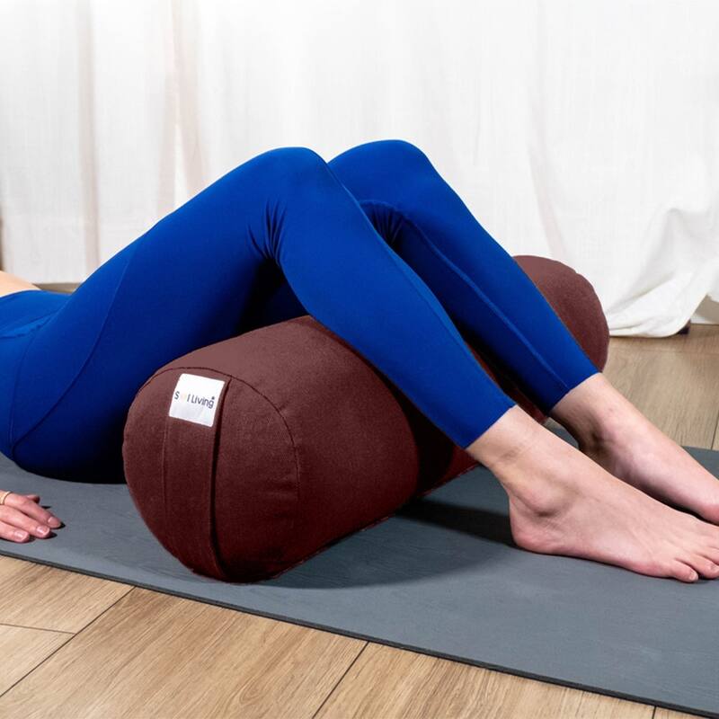 Sol Living Cylindrical Yoga Bolster Meditation Cushion - Cotton - 26" x 8" x 8"
