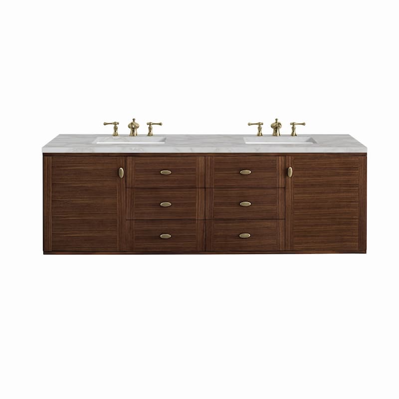 James Martin Vanities 670-V72-3VSL Amberly 72" Double Basin Wood
