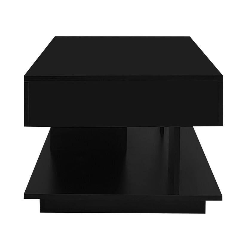 41.3''-76.7'' Extendable Coffee Table, Efficient Central Coffee Table with Multiple Storage Compartments