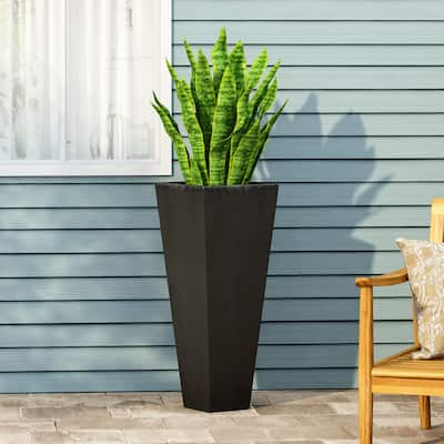 Ella Outdoor Modern Cast Stone Planter by Christopher Knight Home