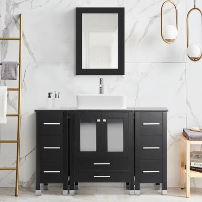 48" Bathroom Vanity with Sink Set Side Cabinet Combo
