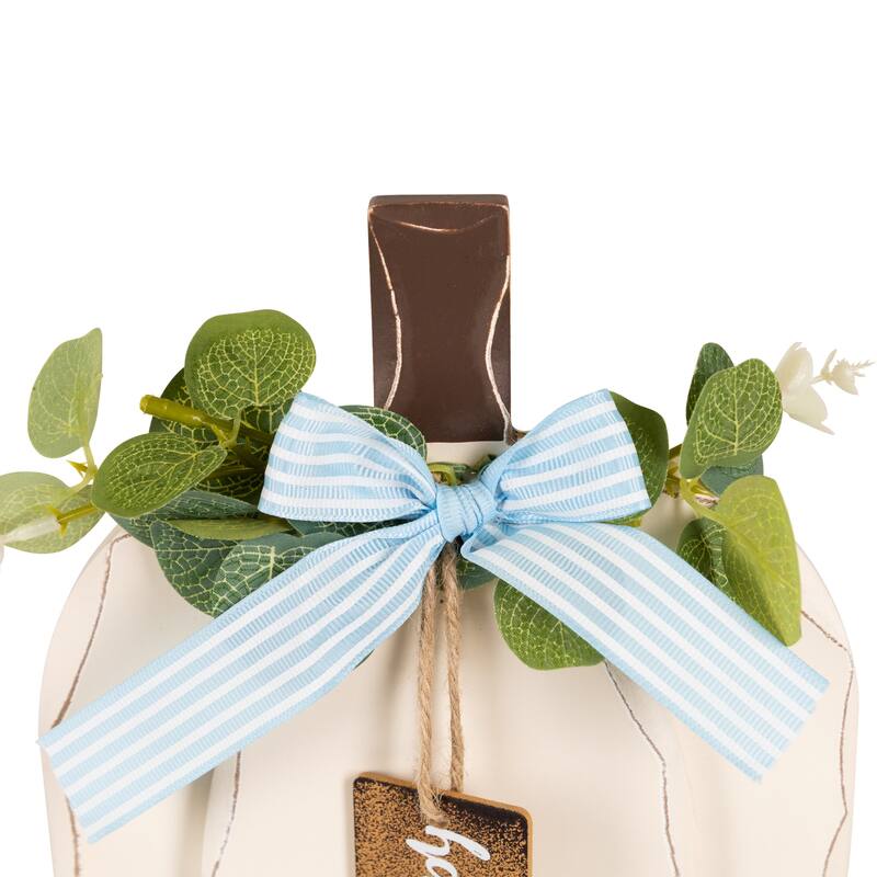 Happy Fall Wooden Pumpkin Fall Harvest Wall Decoration - 9"