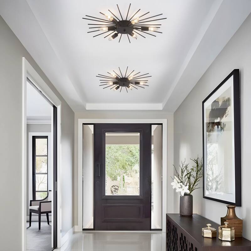 Starsky Contemporary 6-Light Sputnik Geometric Flush Mount