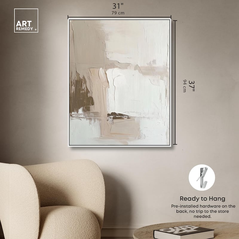 Pale Textured Silence I Canvas by Art Remedy