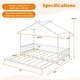preview thumbnail 5 of 28, Gymax Wooden House Bed Twin to King Daybed w/ Safety Rails & Decorable