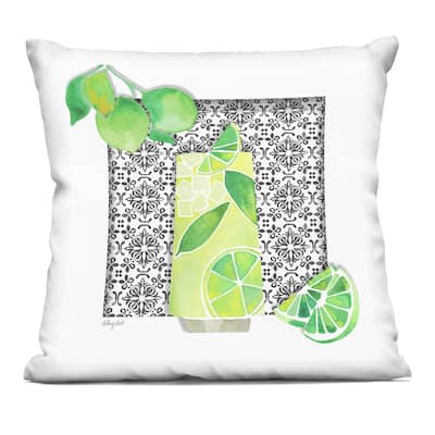 Stupell Mediterranean Mojito Drink Decorative Printed Throw Pillow Design by Hillary Holt