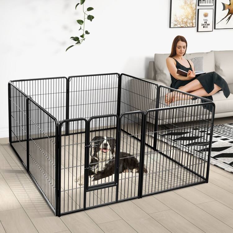 8 Panel Height Pet Fence Indoor Outdoor