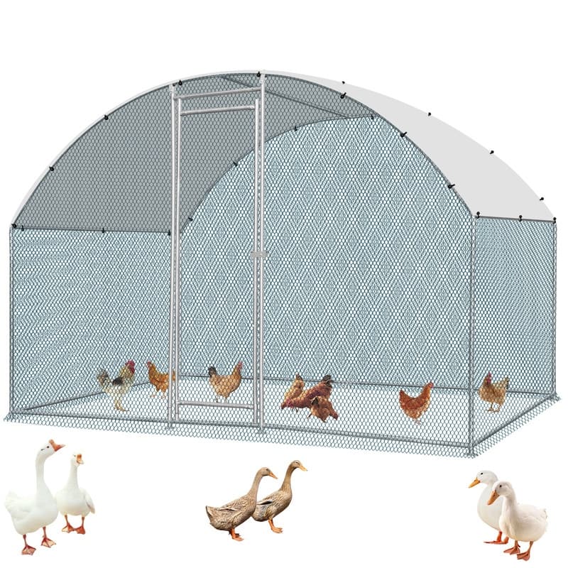 Outdoor Metal Large Poultry Coop for Chicken Rabbits Small animals