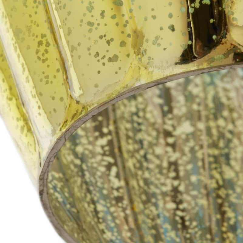 Diania River of Goods Teal and Gold Ombre Mercury Glass and Metal Globe Shade Pendant Light - 9"x 9"x 13/72"